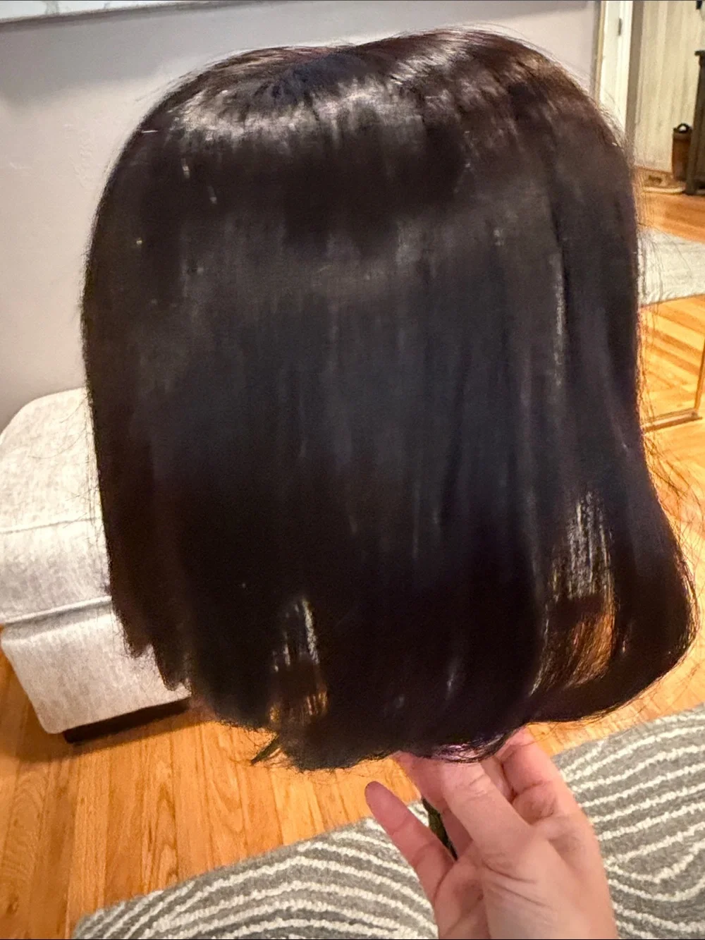 Natural Black Women's Human Hair Topper Center Part #032 - Picture 12 of 15